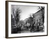 Many Men Hard at Work Paving a Street-George B^ Brainerd-Framed Photographic Print