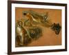 Many of Boels sketches were used in the tapestries woven in Les Gobelins. A lynx; head of a wolf.-Pieter Boel-Framed Giclee Print