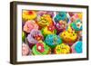 Many Sweet Birthday Cupcakes With Flowers And Butter Cream-Ivonnewierink-Framed Premium Giclee Print