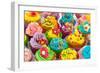 Many Sweet Birthday Cupcakes With Flowers And Butter Cream-Ivonnewierink-Framed Premium Giclee Print