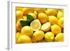 Many Whole Lemons with One Halved (Full Frame)-Foodcollection-Framed Photographic Print
