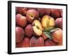 Many Whole Peaches with One Halved-null-Framed Photographic Print