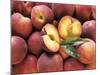 Many Whole Peaches with One Halved-null-Mounted Photographic Print