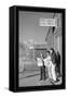 Manzanar Free Press-Ansel Adams-Framed Stretched Canvas