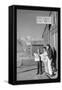 Manzanar Free Press-Ansel Adams-Framed Stretched Canvas