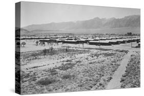 Manzanar from Guard Tower, Summer Heat-Ansel Adams-Stretched Canvas