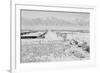 Manzanar from Guard Tower, View West (Sierra Nevada in Background),-Ansel Adams-Framed Premium Giclee Print