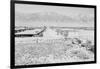 Manzanar from Guard Tower, View West (Sierra Nevada in Background),-Ansel Adams-Framed Art Print