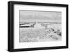 Manzanar Relocation Center from Guard Tower, view west , 1943-Ansel Adams-Framed Photographic Print