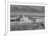 Manzanar Relocation Center from Tower-Ansel Adams-Framed Art Print