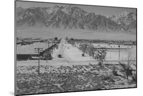 Manzanar Relocation Center from Tower-Ansel Adams-Mounted Art Print