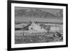 Manzanar Relocation Center from Tower-Ansel Adams-Framed Premium Giclee Print
