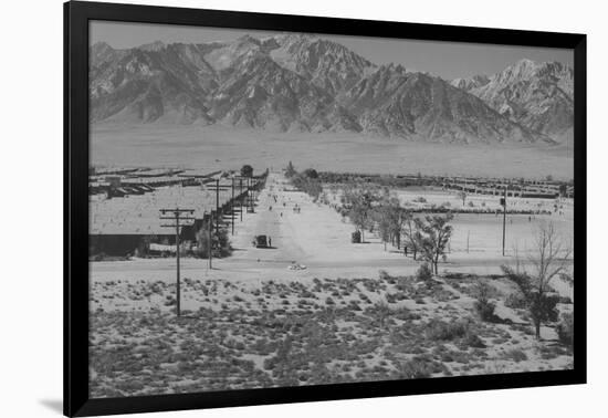 Manzanar Relocation Center from Tower-Ansel Adams-Framed Art Print