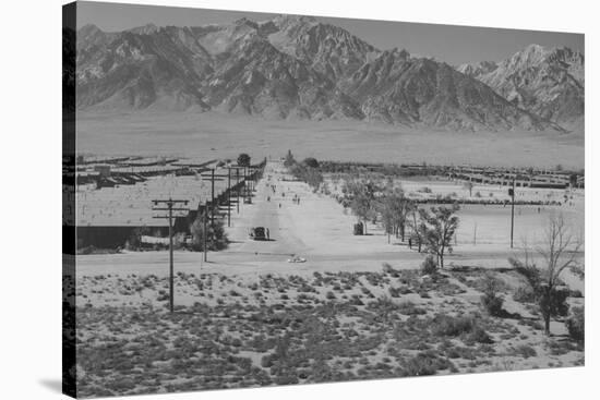 Manzanar Relocation Center from Tower-Ansel Adams-Stretched Canvas