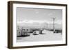 Manzanar street scene, spring, Manzanar Relocation Center, 1943-Ansel Adams-Framed Photographic Print