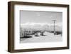 Manzanar street scene, spring, Manzanar Relocation Center, 1943-Ansel Adams-Framed Photographic Print