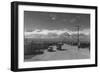 Manzanar Street Scene, Spring-Ansel Adams-Framed Art Print