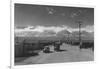 Manzanar Street Scene, Spring-Ansel Adams-Framed Art Print