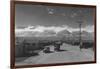 Manzanar Street Scene, Spring-Ansel Adams-Framed Art Print