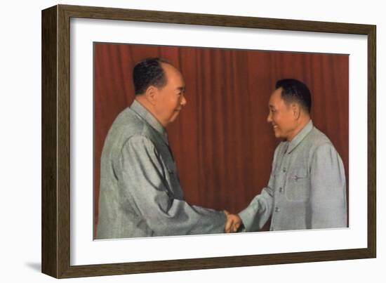 Mao Zedong and Deng Xiaoping, Chinese Communist Leaders, C1960S-null-Framed Giclee Print