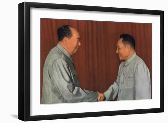 Mao Zedong and Deng Xiaoping, Chinese Communist Leaders, C1960S-null-Framed Giclee Print