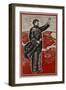 Mao Zedong Portrait, Chinese Woodblock Propaganda Poster-null-Framed Premium Giclee Print