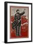 Mao Zedong Portrait, Chinese Woodblock Propaganda Poster-null-Framed Premium Giclee Print