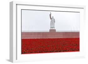 Mao Zedong Statue, Chengdu, Sichuan Province, China-Paul Souders-Framed Photographic Print