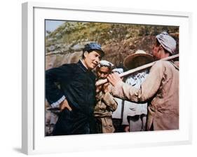 Mao Zedong Talking to Veterans of the 'Long March' at Yangchailing, Yenan, in 1937-Chinese Photographer-Framed Giclee Print