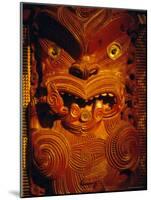 Maori Carving on Meeting House, Auckland Museum, Auckland, North Island, New Zealand, Pacific-Ken Gillham-Mounted Photographic Print