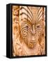 Maori Carvings, Whakarewarewa Thermal Reserve, North Island, New Zealand, Pacific-Ben Pipe-Framed Stretched Canvas