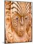 Maori Carvings, Whakarewarewa Thermal Reserve, North Island, New Zealand, Pacific-Ben Pipe-Mounted Photographic Print