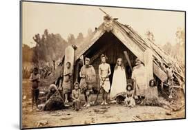 Maori Family, New Zealand, circa 1880s-New Zealander Photographer-Mounted Giclee Print