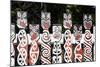 Maori Fence Rotorua N. Zealand-null-Mounted Art Print