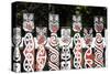 Maori Fence Rotorua N. Zealand-null-Stretched Canvas