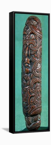 Maori Flute (Koaua), New Zealand-null-Framed Stretched Canvas