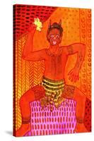 Maori Haka (Challenge Dance)-John Newcomb-Stretched Canvas