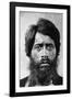 Maori Man with Facial 'te Moko' Tattoo, 1860-G. W. Bishop-Framed Photographic Print