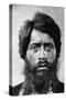 Maori Man with Facial 'te Moko' Tattoo, 1860-G. W. Bishop-Stretched Canvas