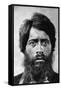 Maori Man with Facial 'te Moko' Tattoo, 1860-G. W. Bishop-Framed Stretched Canvas