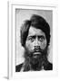 Maori Man with Facial 'te Moko' Tattoo, 1860-G. W. Bishop-Framed Photographic Print