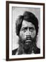 Maori Man with Facial 'te Moko' Tattoo, 1860-G. W. Bishop-Framed Photographic Print