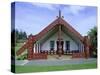 Maori Marae, or Meeting House, at Putiki, North Island, New Zealand-Robert Francis-Stretched Canvas