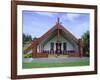 Maori Marae, or Meeting House, at Putiki, North Island, New Zealand-Robert Francis-Framed Photographic Print