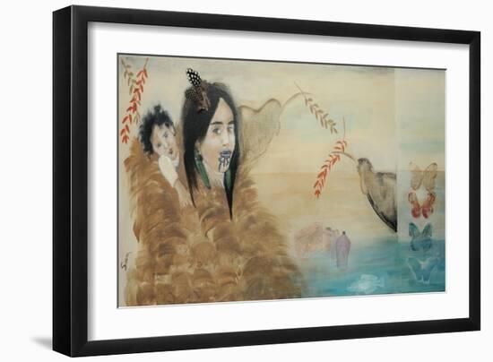 Maori Mother and Child, 2015-Susan Adams-Framed Giclee Print