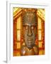 Maori Statue with 'Moko' Facial Tattoo, New Zealand-Jeremy Bright-Framed Photographic Print