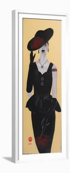 Maori Women in Black Dress and Hat, 2015-Susan Adams-Framed Premium Giclee Print