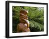 Maori Wood Carving, Ships Cove, Marlborough Sounds, South Island, New Zealand, Pacific-Smith Don-Framed Photographic Print