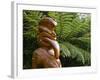 Maori Wood Carving, Ships Cove, Marlborough Sounds, South Island, New Zealand, Pacific-Smith Don-Framed Photographic Print