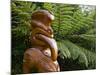 Maori Wood Carving, Ships Cove, Marlborough Sounds, South Island, New Zealand, Pacific-Smith Don-Mounted Photographic Print